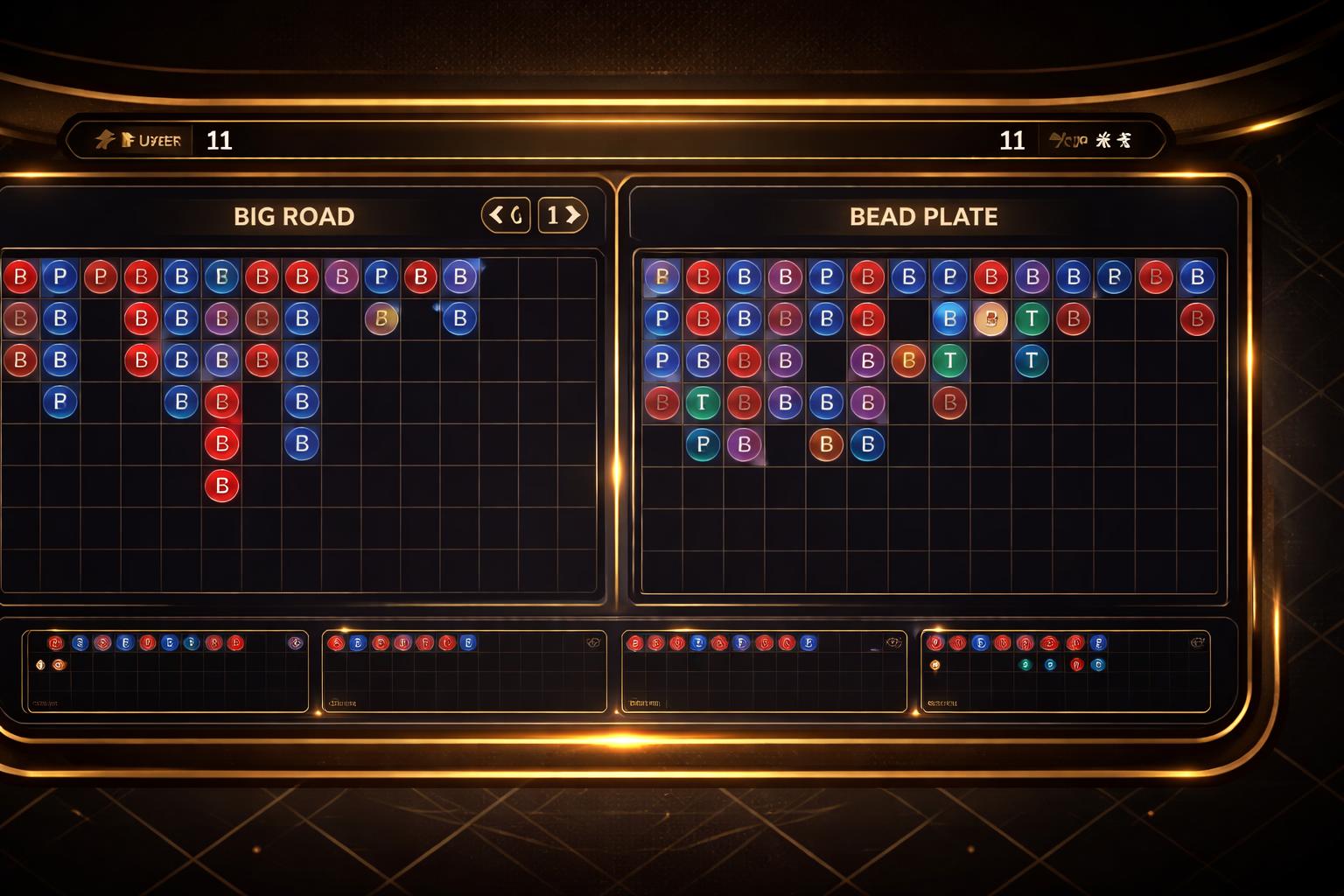 baccarat live interface