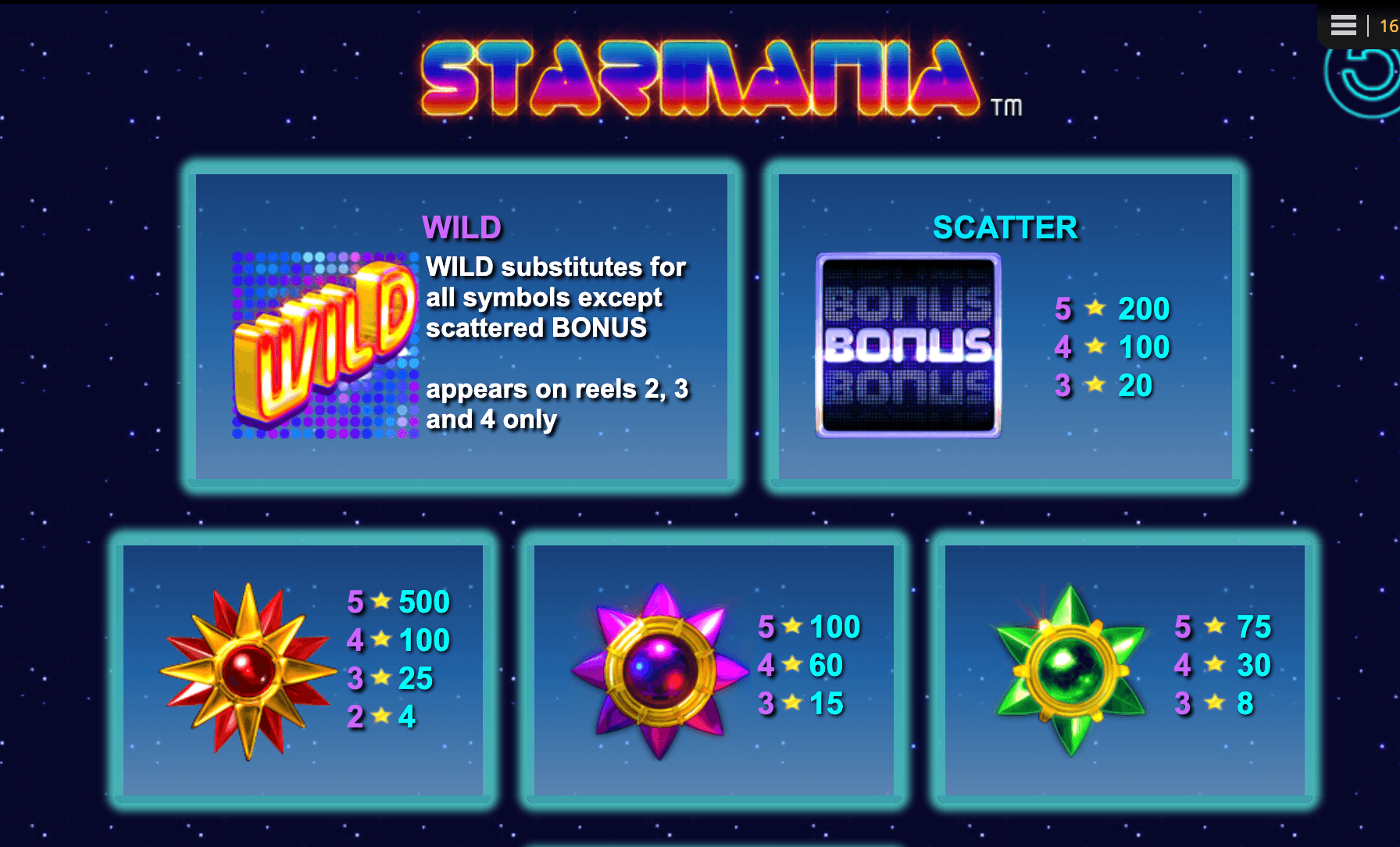 Starmania slot review